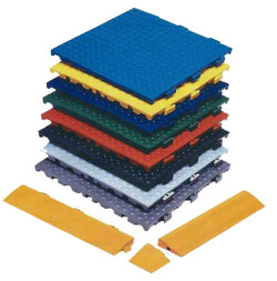 Colored Tiles For Aerobic Activity