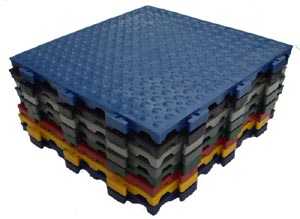 colored aerobic tile